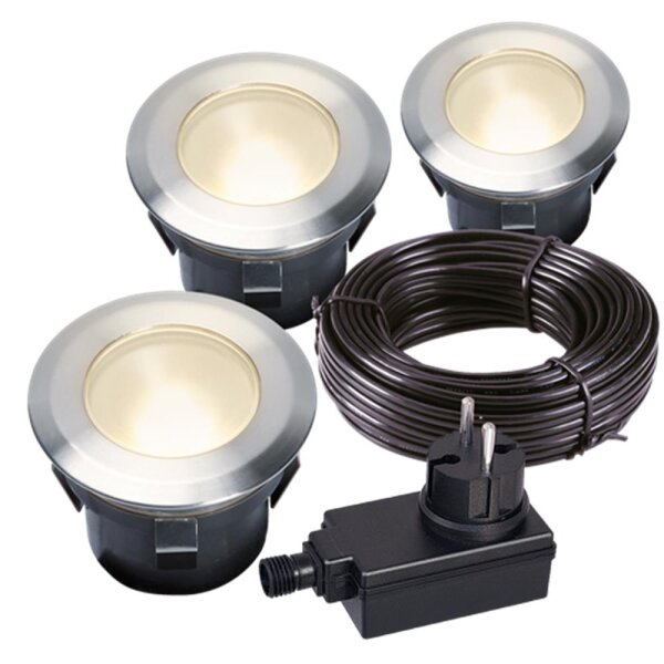 Garden Lights Larch 3-er Set - Bodeneinbauleuchte