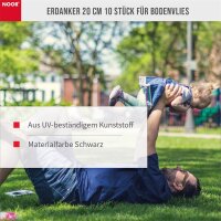 Erdanker Bodenanker für Unkrautfolie 20 cm 10 Stk.