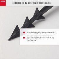 Erdanker Bodenanker für Unkrautfolie 20 cm 10 Stk.