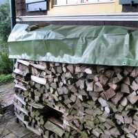 Holz-Abdeckplane 210g/m² ca.1,50 x 12 m grün