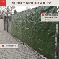 Sichtschutzplane Profi 1,8x5m 140 g/m² Sichtschutz