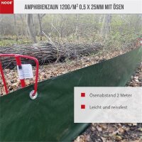 Amphibienzaun 120 g/m2, 0,5 x 25 m mit Ösen