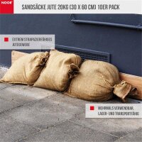Sandsäcke Jute 20kg (30 x 60 cm) 10er Pack
