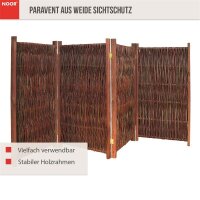 Paravent aus Weide Sichtschutz Weidenparavent