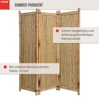 Bambus Paravent Deluxe Sichtschutz Bambusparavent