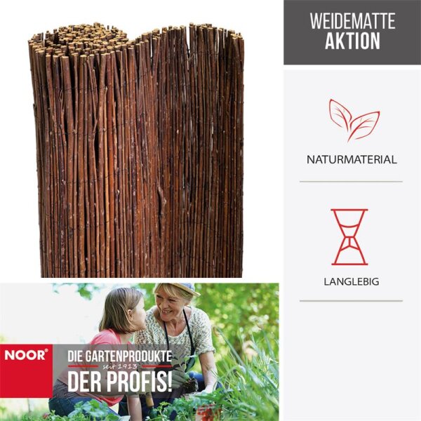 Weidenmatte Sichtschutz Weide PREMIUM