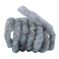 Wollkordel aus Schafwolle 3m Ø 1 cm grau/braun