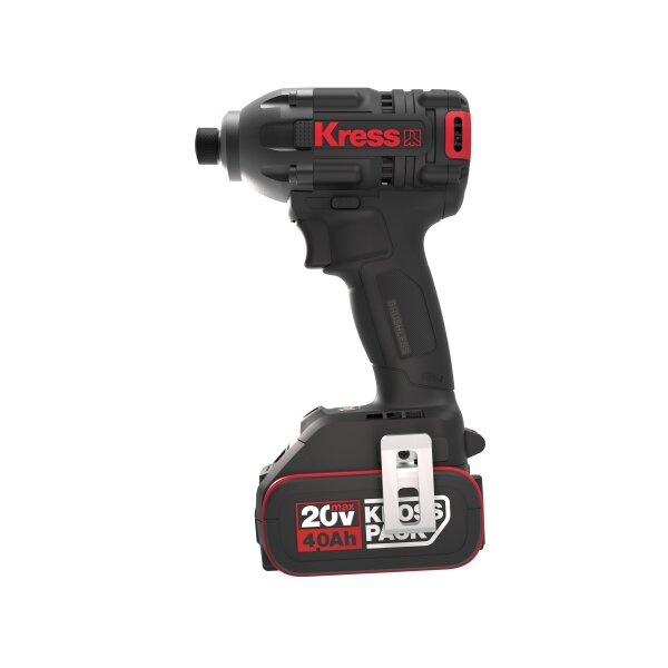 Kress 20V Akkuschlagschrauber , 230Nm, 2*4.0Ah, Ladegerät 6A, 6kant Direktbitaufnahme, Stapelbox