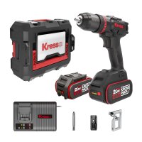 KRESS 20V Akkuschlagbohrschrauber KUC30 60Nm, 2*4.0Ah,...