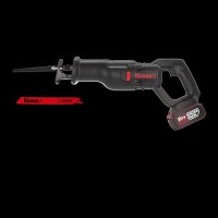 KUE01 KRESS 20V Säbelsäge 29 mm , 2*4.0Ah, Ladegerät 6A,color box