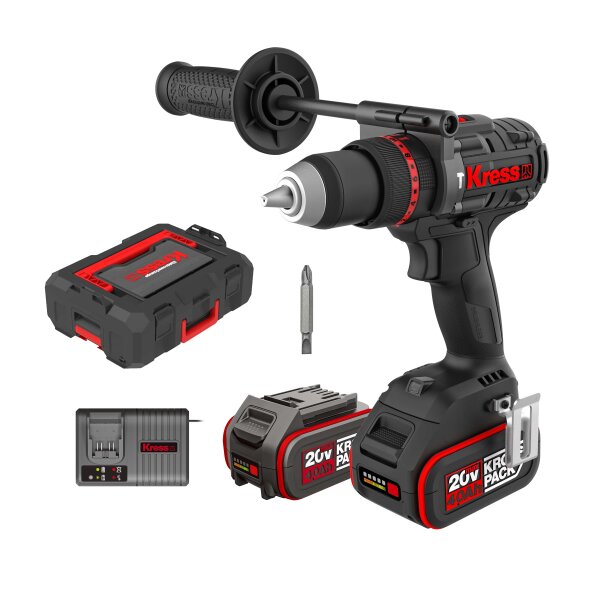 KUC35 Kress 20V Akkuschlagbohrschrauber, 150Nm, 2*4.0Ah, Ladegerät 6A, Stapelbox