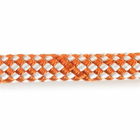 Teufelberger Bull Rope 14mm weiß/orange Trosse 70m 1 Auge