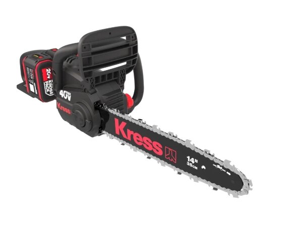 KRESS SET  2x20V 35cm Akku Kettensäge KIT inkl. 2xKAB14+1xKAC04