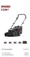 KRESS  2x20V 37cm Akkumäher ohne Antrieb KIT inkl....