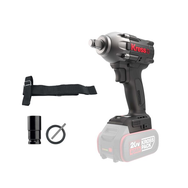 KRESS 20V Akkuschlagschrauber KUB30.91 1/2", 300Nm, ohne Akku und Ladegerät, Stapelbox