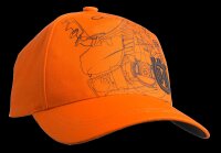 Husqvarna Xplorer Kappe mit Sägenmotiv, orange