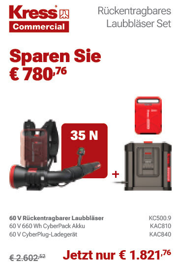 Rückentragbares Laubbläser Set