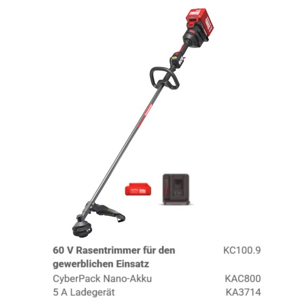 Kress 60 V Rasentrimmer SET für den gewerblichen Einsatz