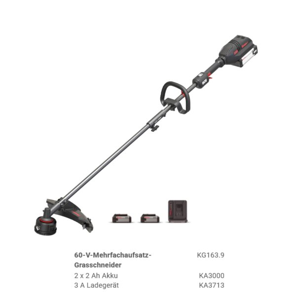 Kress KG163.9 60V 38cm bürstenloses Kombigerät Rasentrimmer 2. Akku Aktion