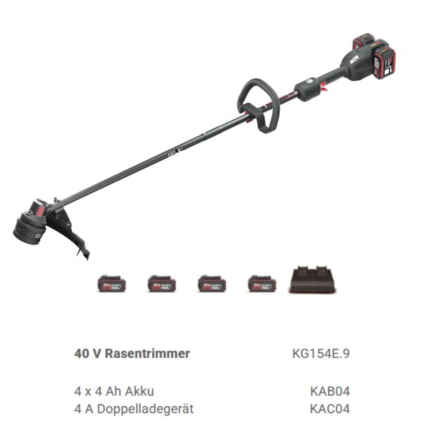 Kress KG154E.9 2x 20V / 40V Akku-Rasentrimmer 38cm Akku Aktion